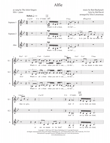 Alfie (arr. Elise Letourneau)