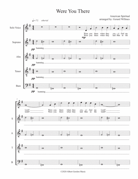 Were You There (arr. Gerard Willmes)