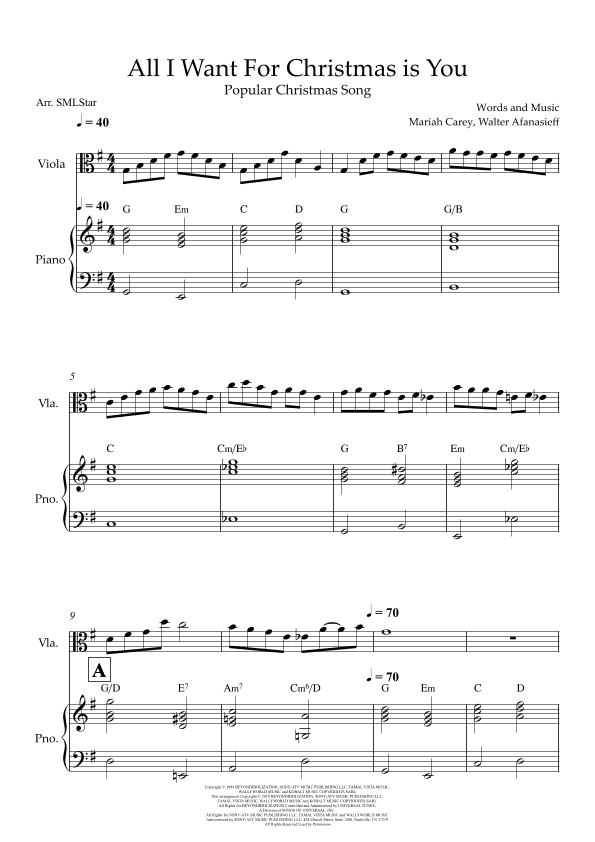 All I Want For Christmas Is You (arr. SMLStar)