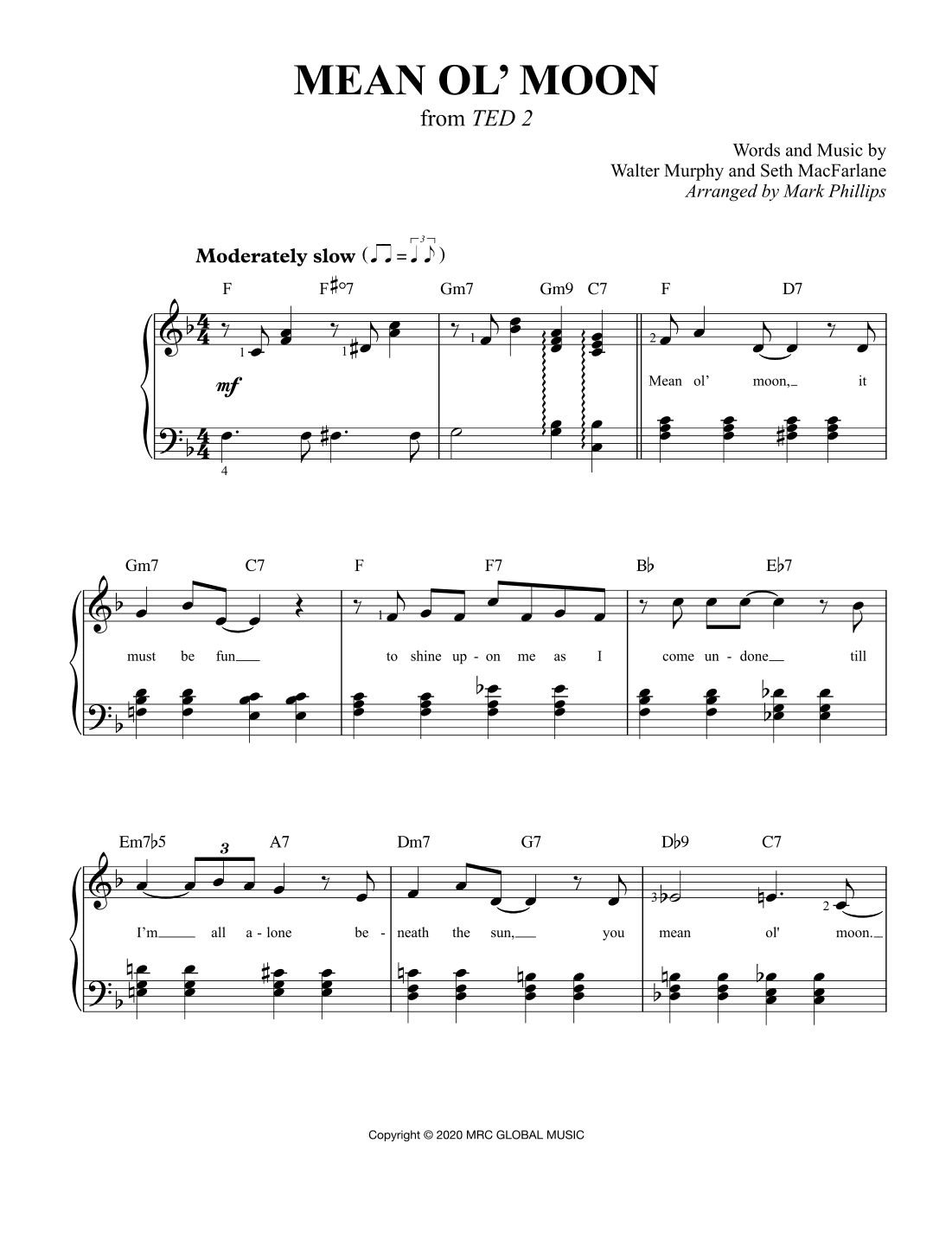 Mean Ol' Moon (arr. Mark Phillips)