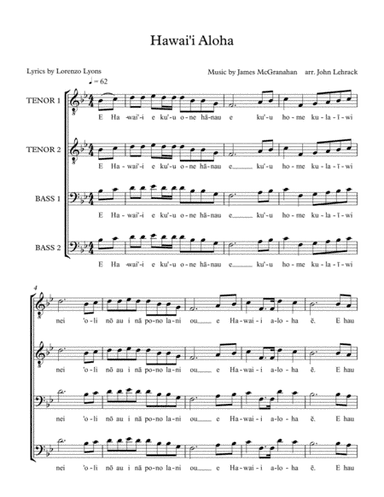 Hawai'i Aloha (arr. John Lehrack)