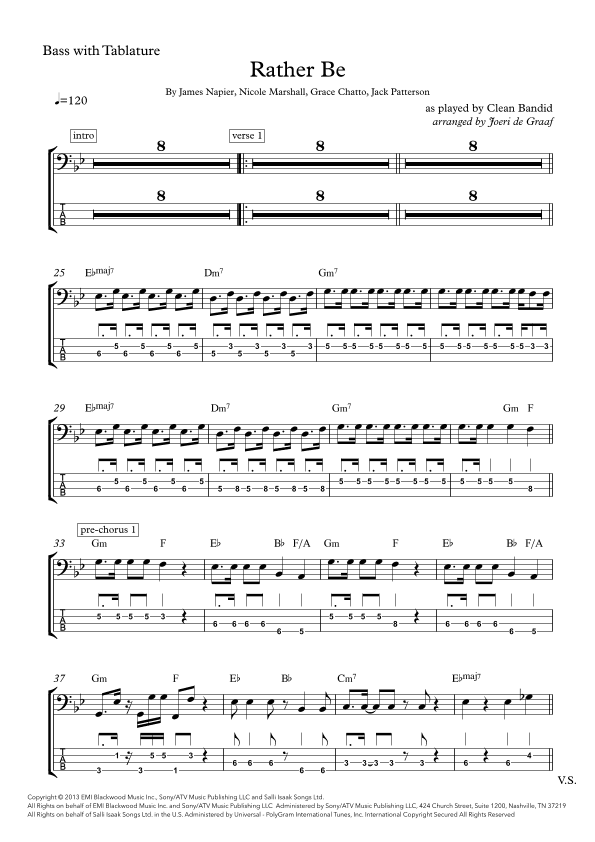 Rather Be (arr. Joeri de Graaf)