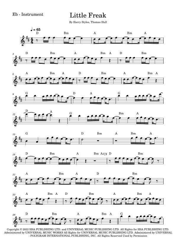 Little Freak (arr. Fabio Eduardo de Oliveira)