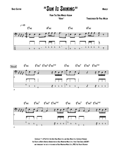Sun Is Shining (arr. Accubass)