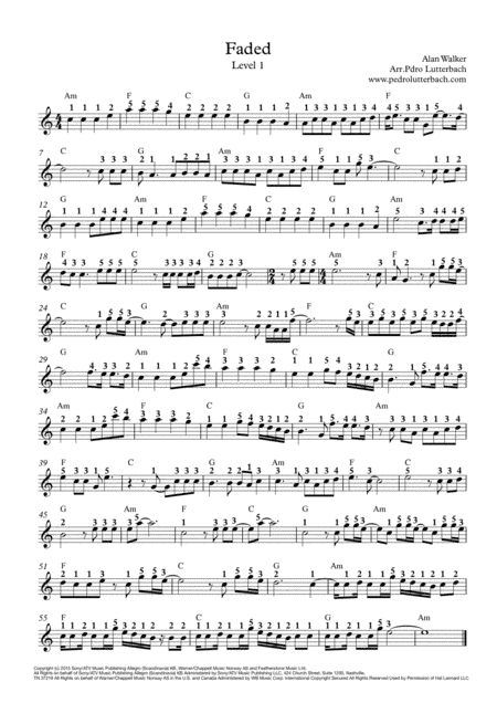 Faded (arr. Pedro Lutterbach)