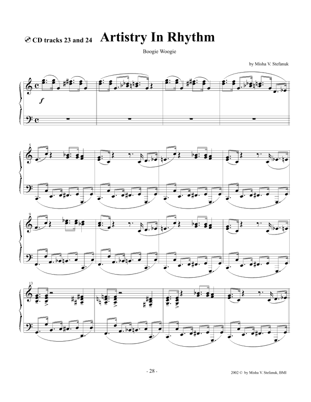 Artistry in Rhythm, boogie woogie