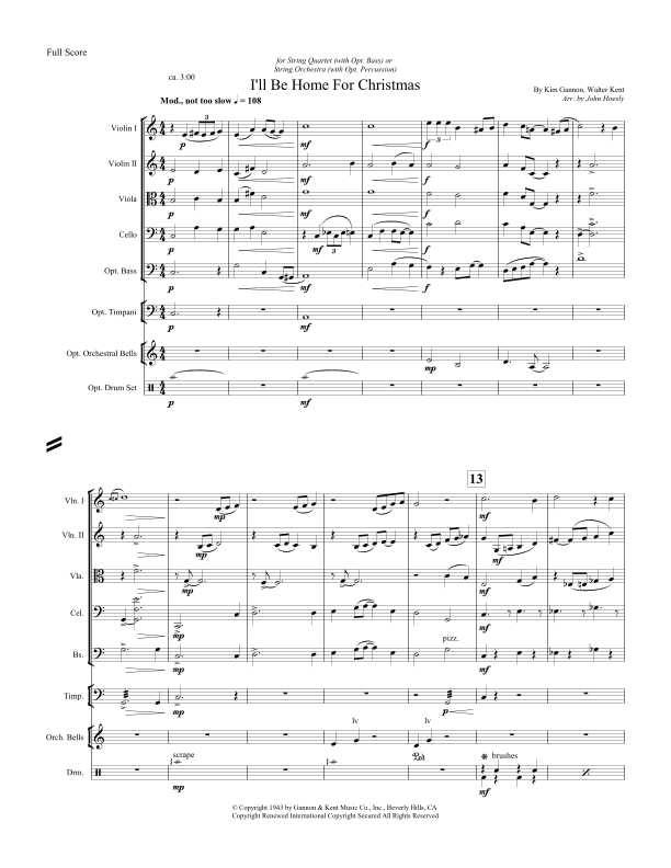 I'll Be Home For Christmas (arr. John Hoesly)