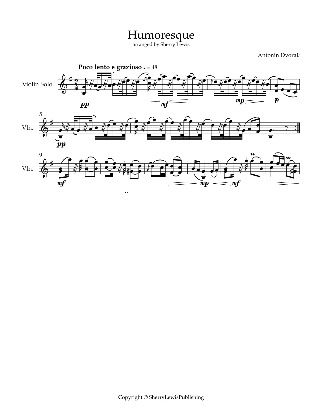 Humoresque (arr. Sherry Lewis)