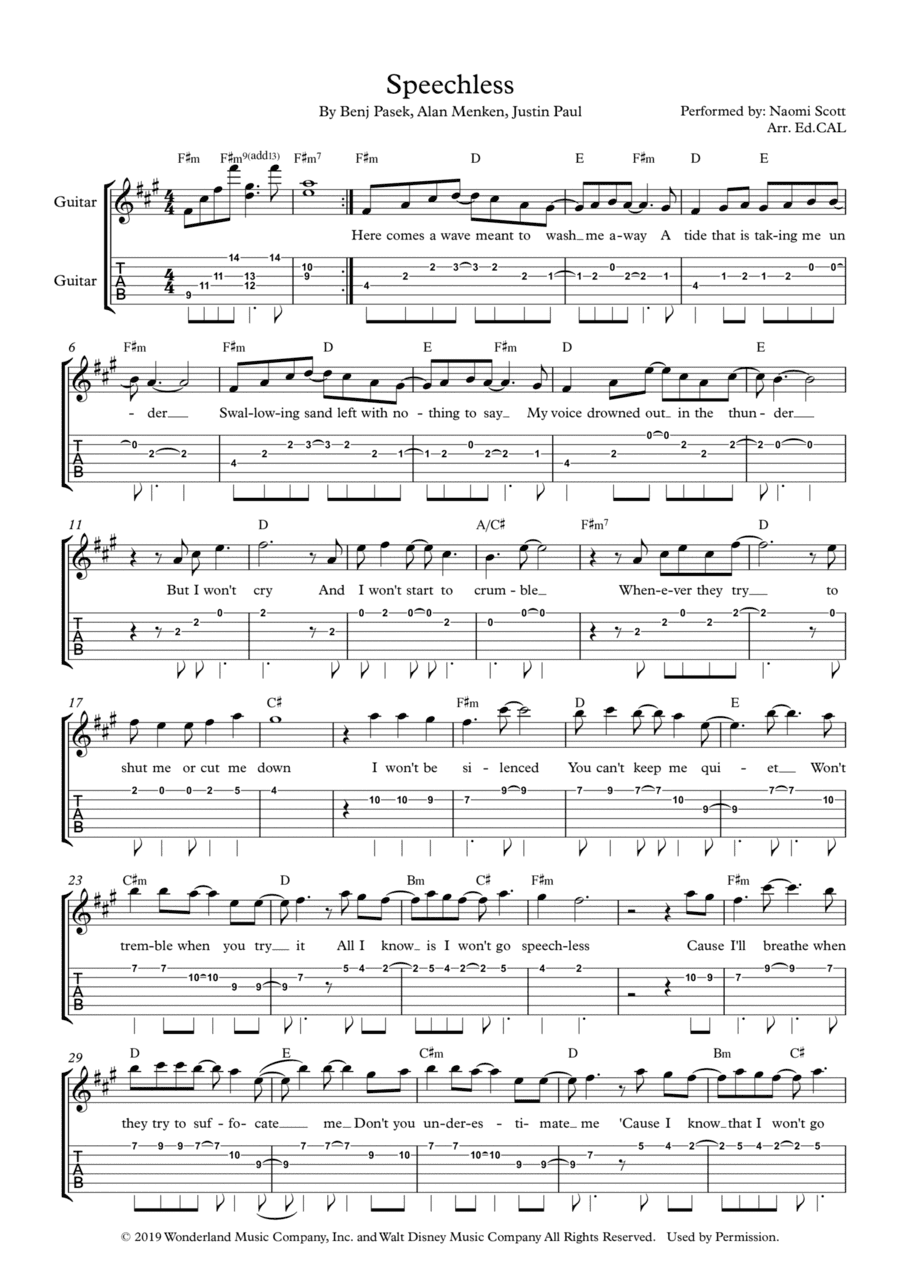 Speechless (arr. Arr. Ed.CAL)