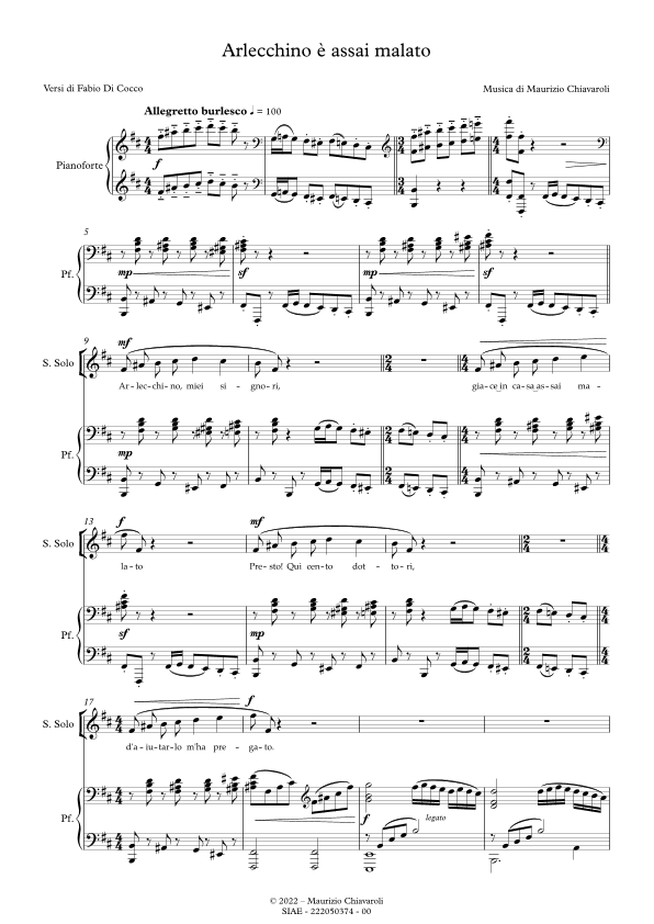 Arlecchino è assai malato