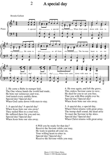 A special day. A brand new hymn!