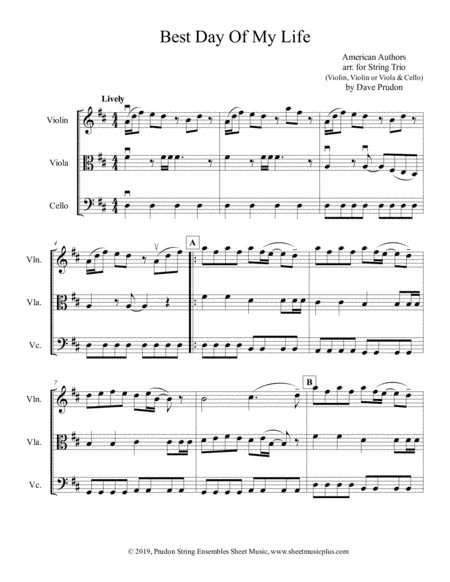 Best Day Of My Life (arr. Dave Prudon)