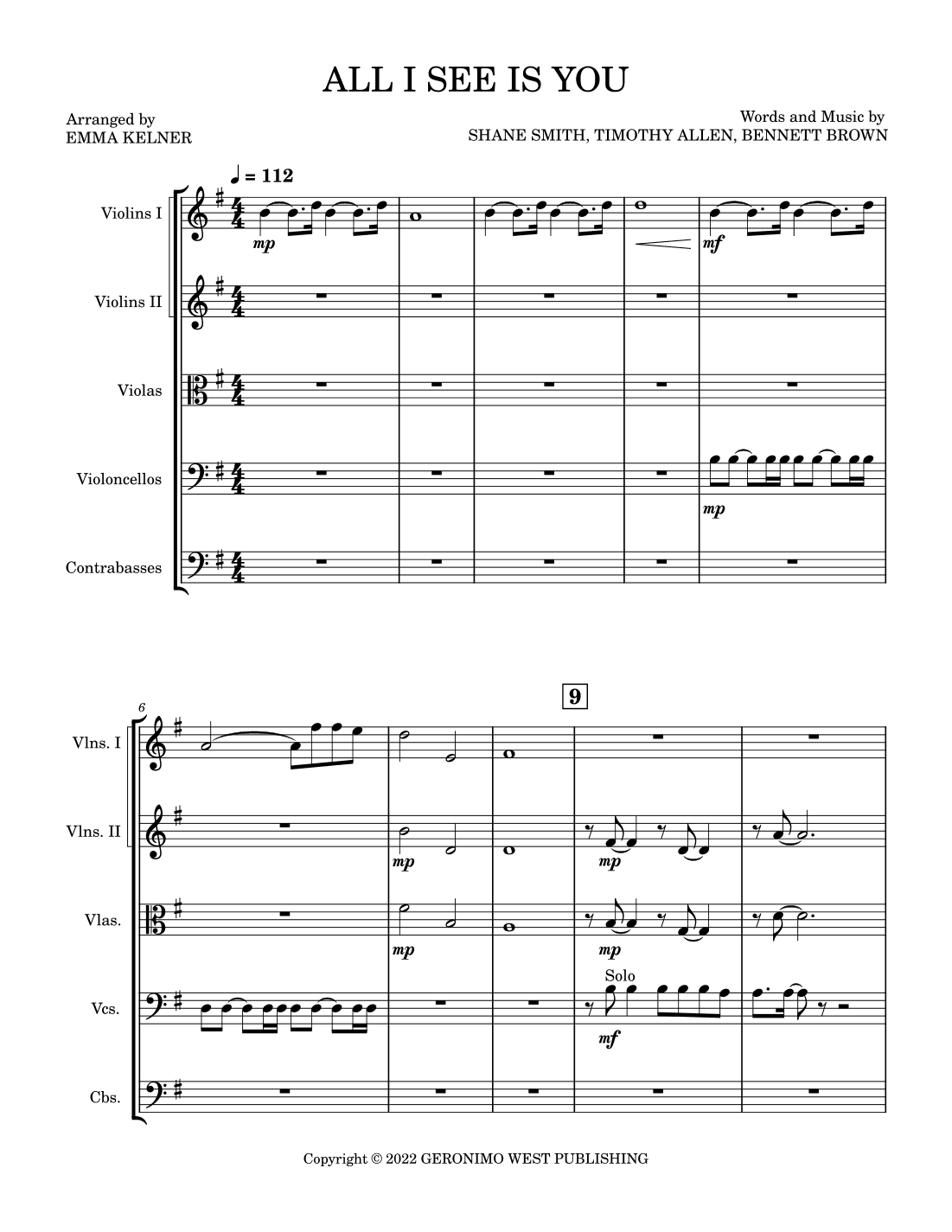 All I See Is You (arr. Emma Kelner)