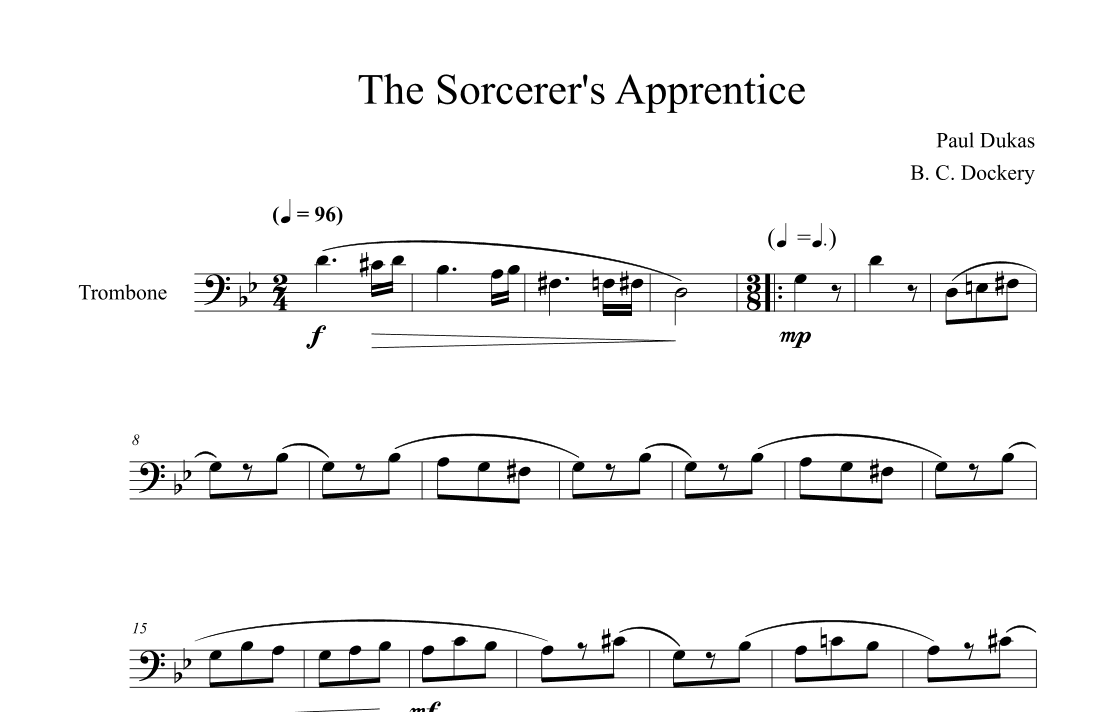 The Sorcerer's Apprentice (Trombone Solo) (arr. B. C. Dockery)