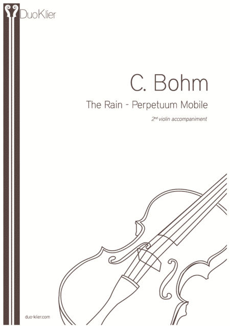 Bohm - The Rain, 2nd violin accompaniment (arr. Duo Klier)