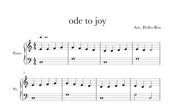 ode to joy (arr. Pedro Ros)