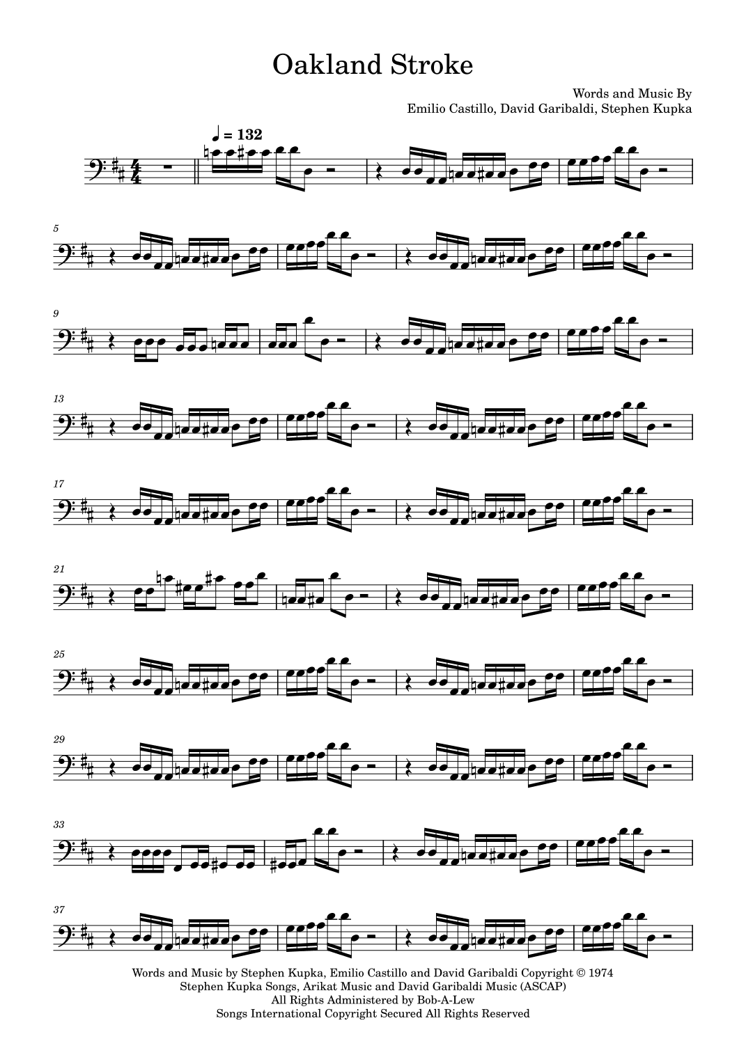 Oakland Stroke (arr. Marcus Gram Jacobsen)