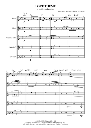 Love Theme (tema D'amore) (arr. Karen Gueiros)