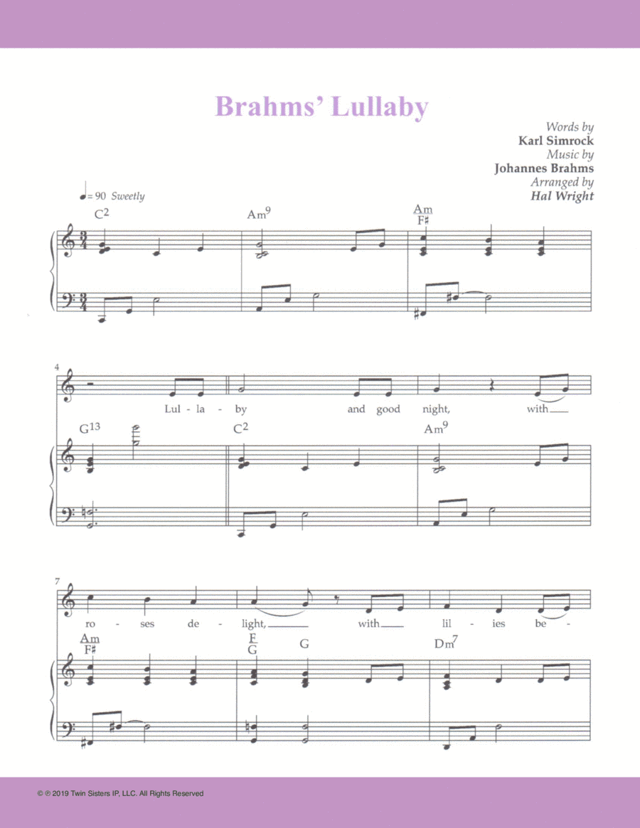 Brahm’s Lullaby (arr. Hal Wright)
