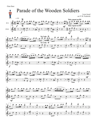 Parade of the Wooden Soldiers (Flute Duet) (arr. P. R. Frederick)