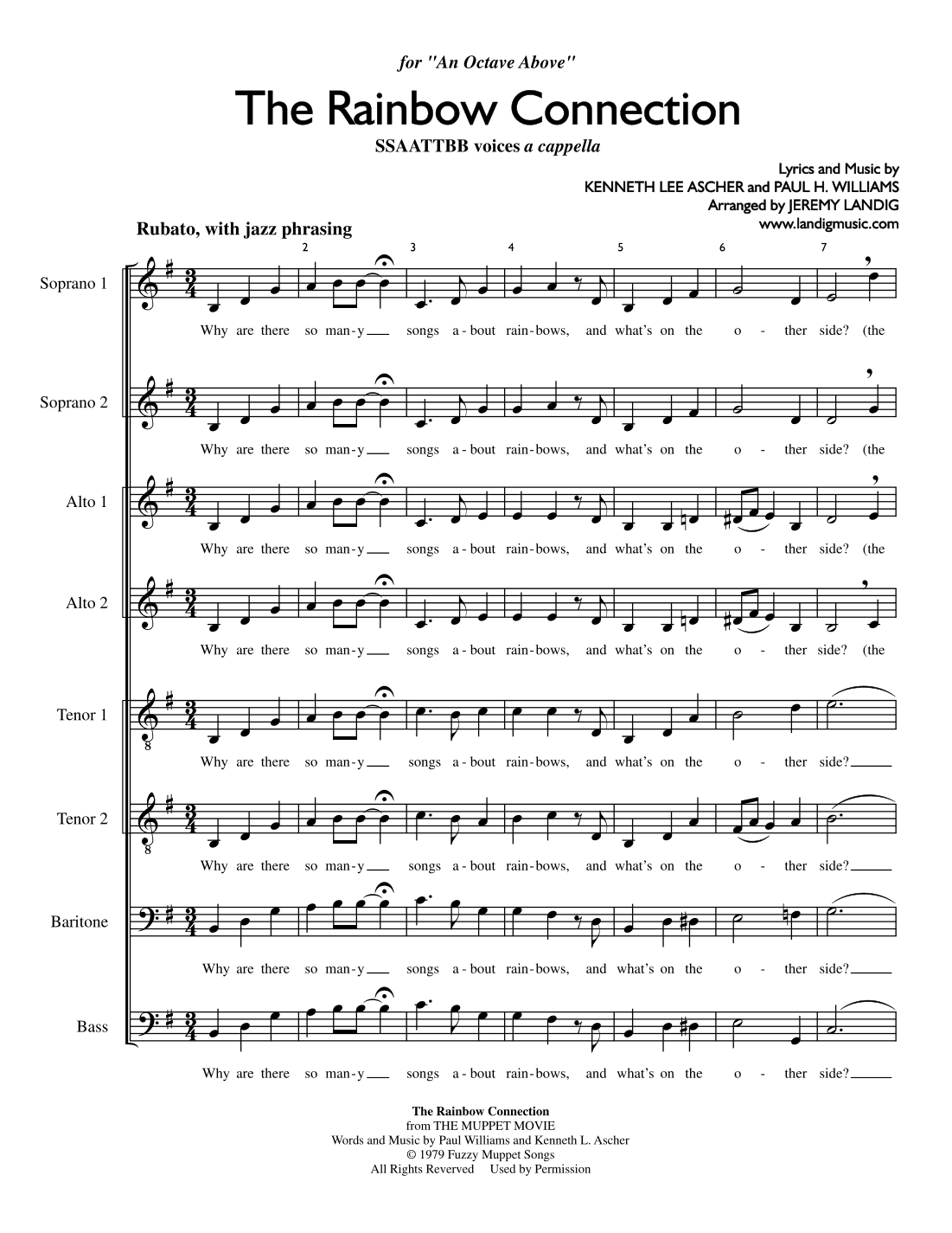 The Rainbow Connection (arr. Jeremy Landig)