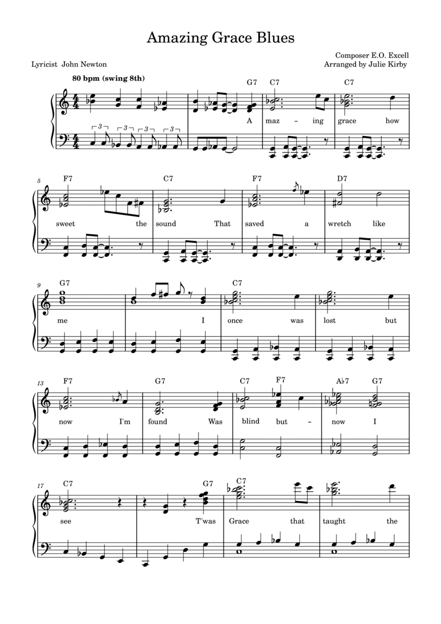 Amazing Grace Blues (arr. Julie Kirby)