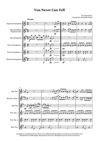 You Never Can Tell (arr. Kayleigh Huelin)