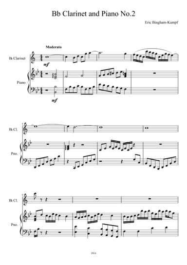 B flat Clarinet and Piano No. 2
