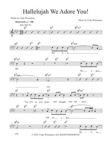 Hallelujah We Adore You (Tenor Voice) A-Flat