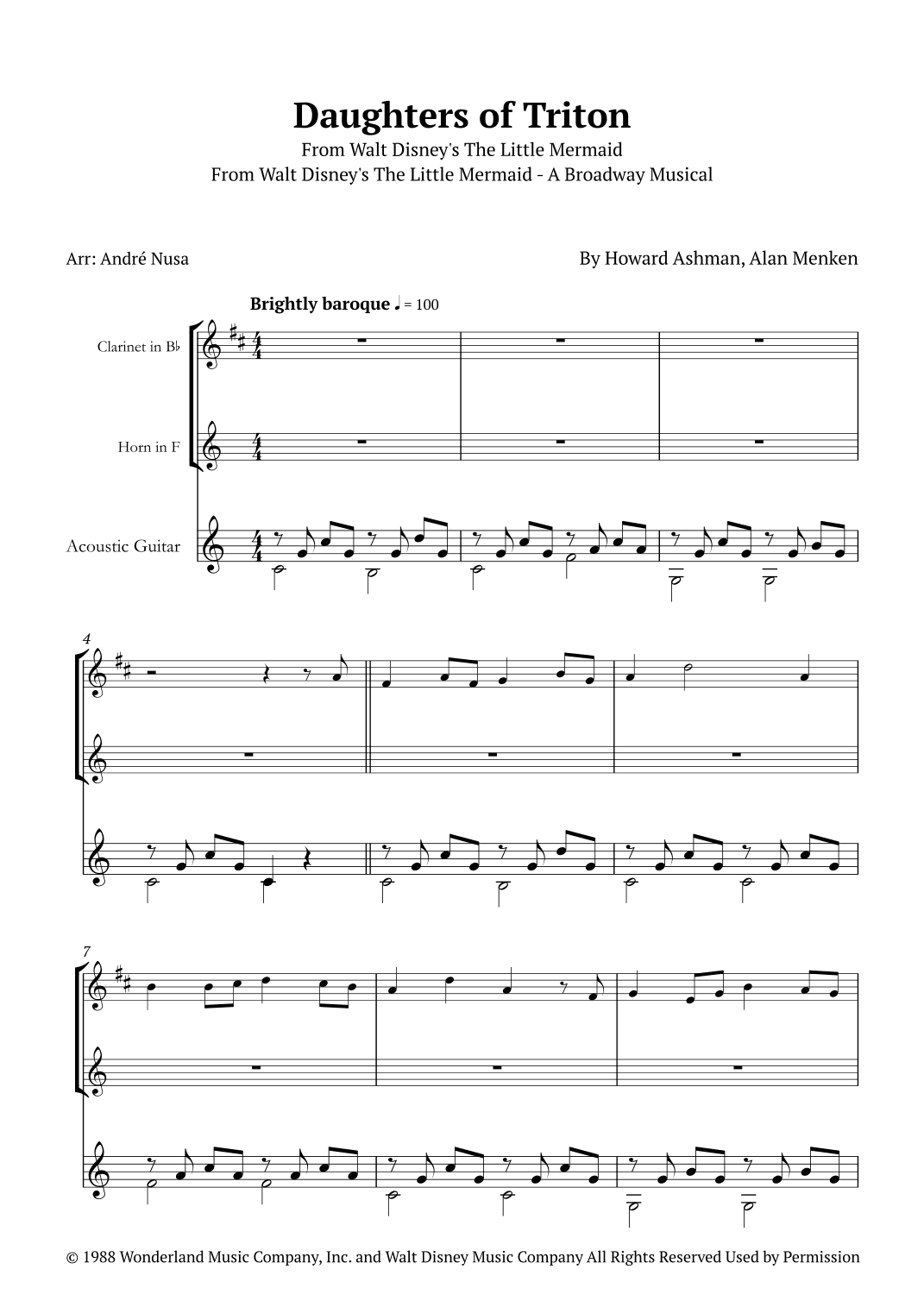 Daughters Of Triton (arr. André Nusa)