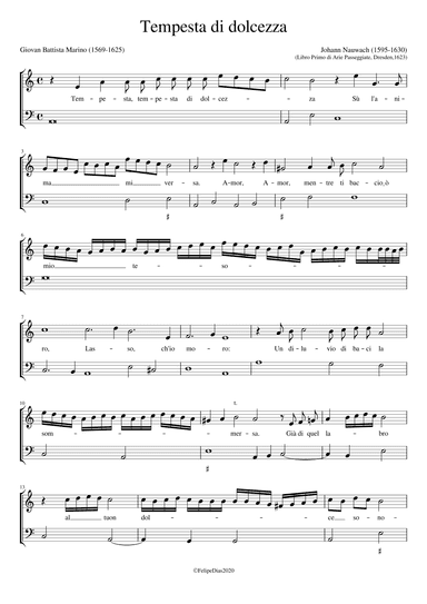 Tempesta di dolcezza (arr. Early Music Scores)