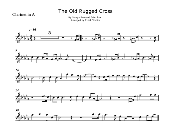 Old Rugged Cross (arr. Josiel Oliveira)