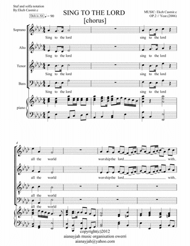 SING TO THE LORD A NEW SONG