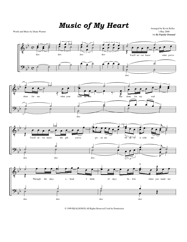 Music Of My Heart (arr. Kevin Keller)