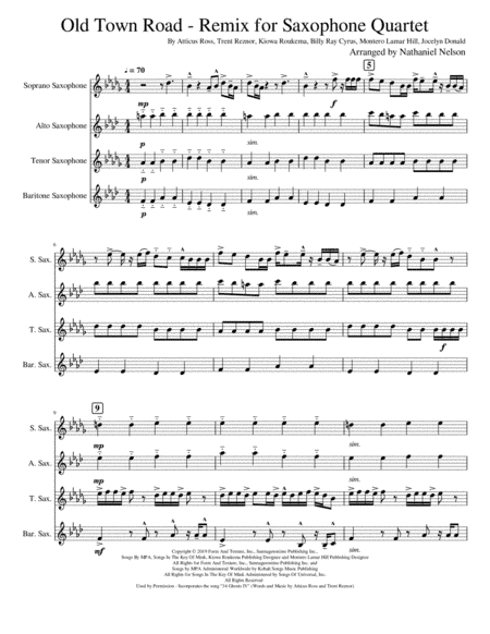 Old Town Road (remix) (arr. Nathaniel Nelson)