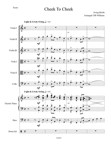 Cheek To Cheek (arr. DB Williams)