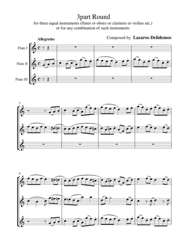 3 part Round for equal instruments