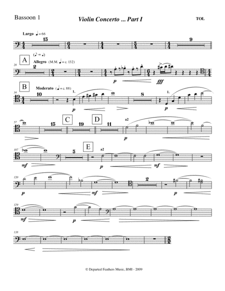 Violin Concerto (2009) Bassoon part 1