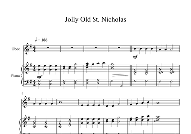 Jolly Old St. Nicholas (Oboe + Piano) (arr. Digital Book Music)