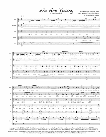 We Are Young (arr. Jennifer McMillan)