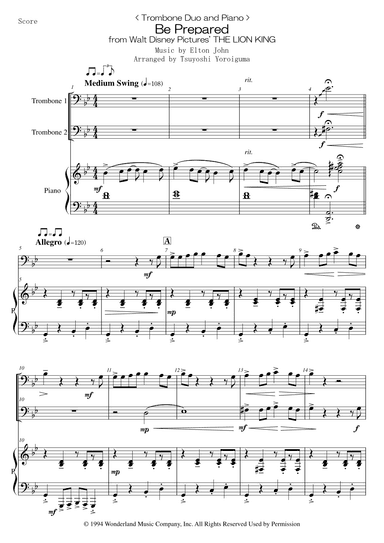 Be Prepared (arr. Tsuyoshi Yoroiguma)