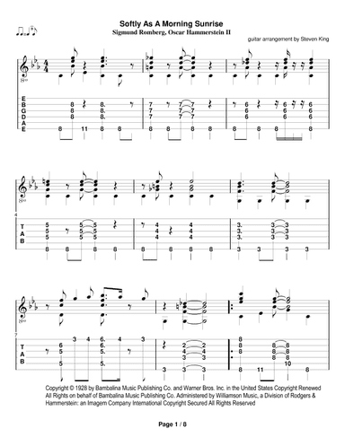 Softly As In A Morning Sunrise (arr. Steven King)