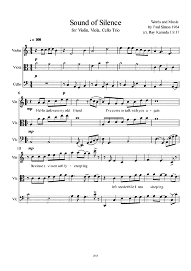 The Sound Of Silence (arr. Ray Kamada)