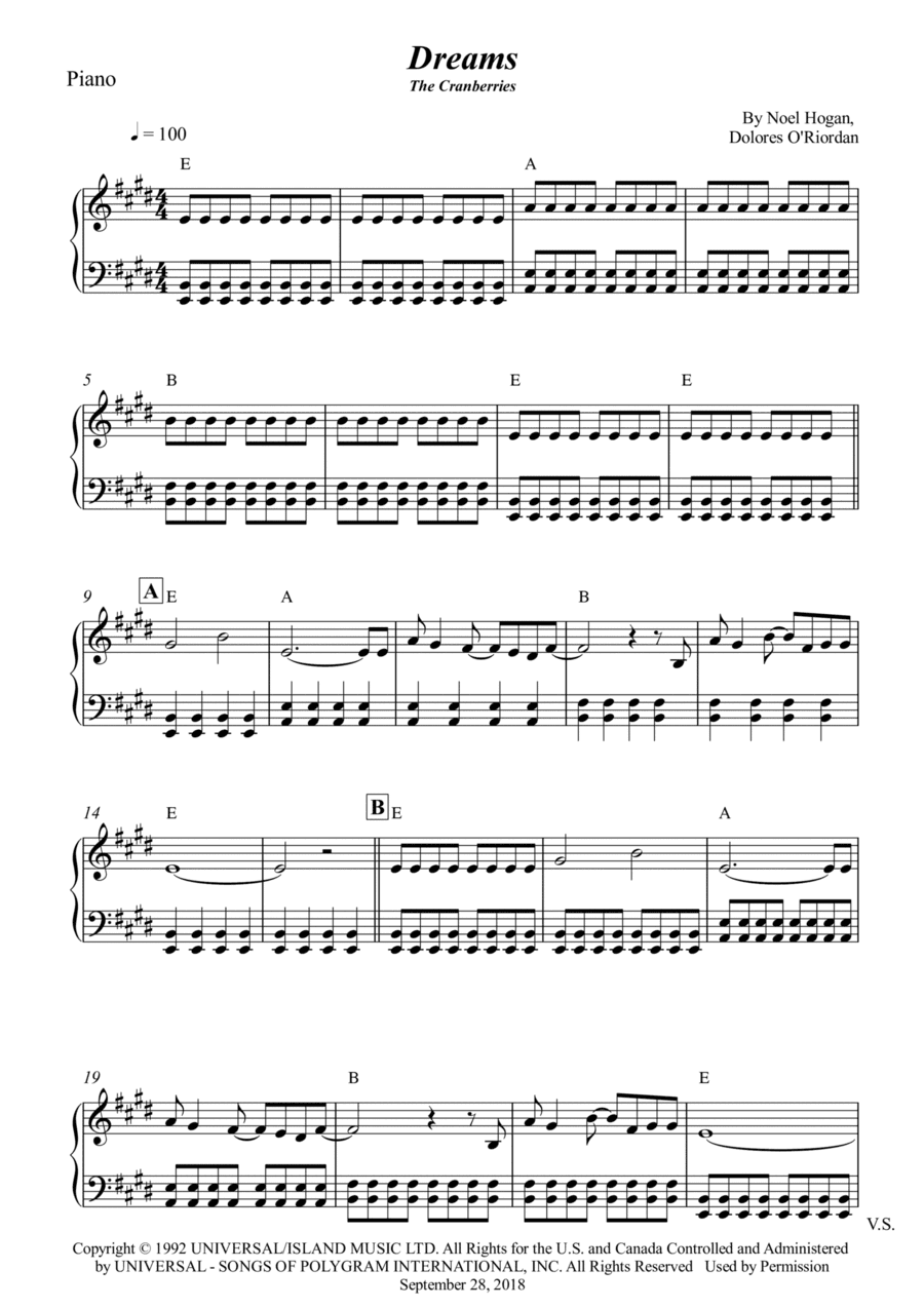 Dreams (arr. Wesley S. SIlva)