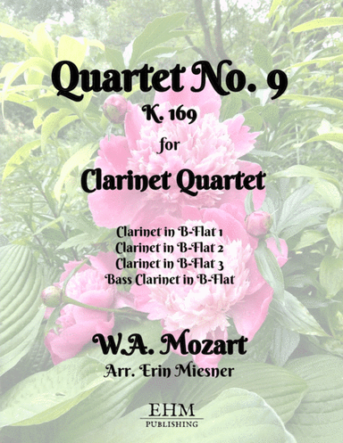 Mozart String Quartet No. 9 for Clarinet Quartet (arr. Erin Miesner)