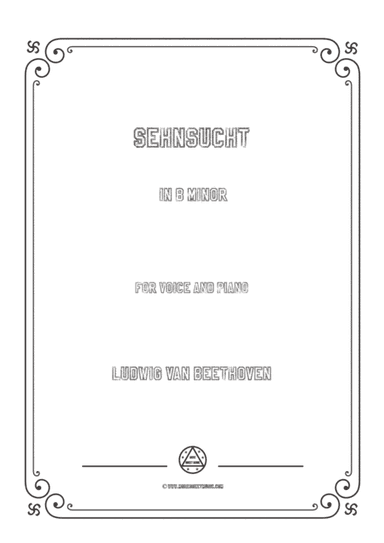 Beethoven-Sehnsucht in b minor,for voice and piano (arr. MSM)