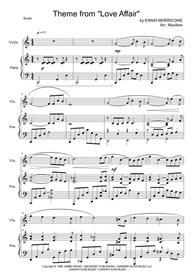 Love Affair (title Theme) (arr. Musikeo)
