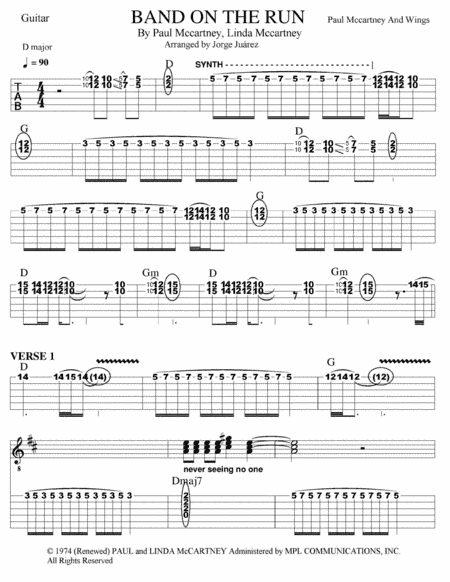 Band On The Run (arr. Jorge Juárez)