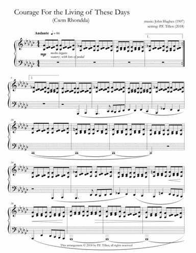 Courage For the Living of These Days (arr. PFTMusic)