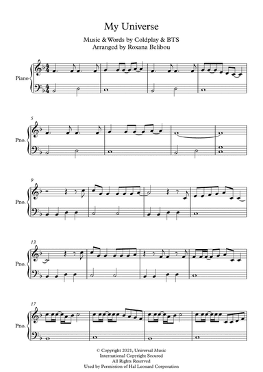 My Universe (arr. Roxana Belibou)